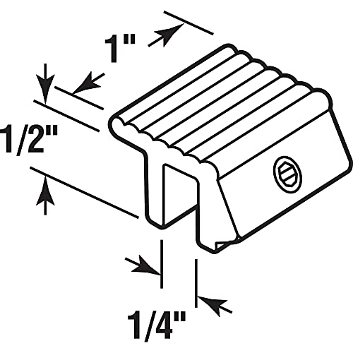 Prime-Line S 4033 Aluminum Tamper Resistant Sliding Window Lock, Fits 1/4 inch Track, Black, 2 Pack
