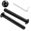 Metuja 20PCS 1/4-20x1-1/2 Button Head Socket Cap Bolts Screws,304 Stainless Steel Rust & Corrosion Resistant with Black Oxide Finish,Full Thread for DIY,Furniture Assembly,Toys & Mechanical Repair - size: 1/4-20 x 1-1/2"