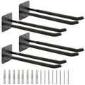 Sinoer 4 Pack Steel Wall Mount Double Garage Storage Hooks - style: 4pc Upgraded Square tube hooks -14"
