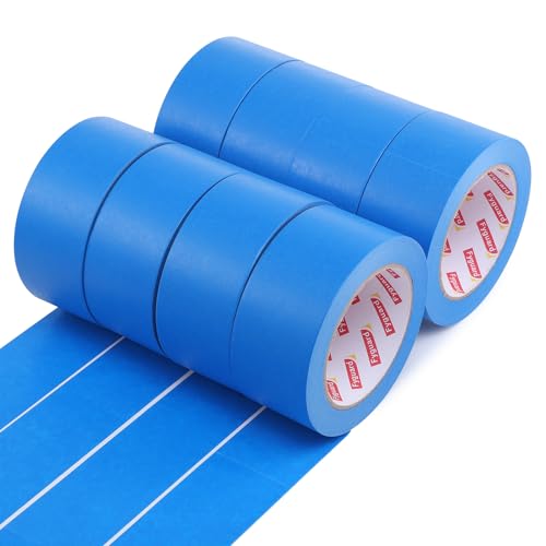 8 Rolls Painters Tape 2 Inch Wide Blue Painters Tape for Wall Painting - size: 8rolls/2in（L)