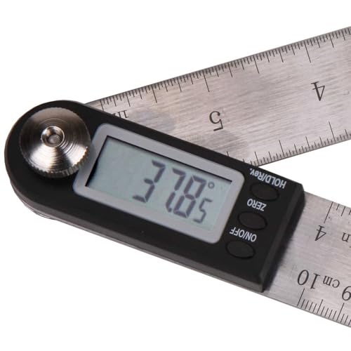 iGaging Digital Protractor with 7" and 4" Stainless Steel Bladed