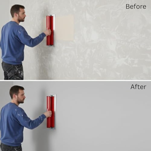 24 Inch Drywall Skimming Blade, Replaceable 0.50mm Stainless Steel Blade, Drywall Trowel for Gyprock, Drywall and Wall-Boardrd, Ergonomically Designed Grip - size: 24 inch