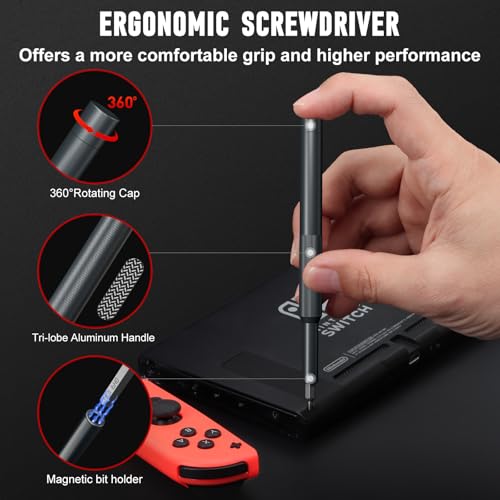 SHARDEN Precision Screwdriver Set for Electronic Repair 31 in 1 | Small Screwdriver Set, Magnetic Repair Tool Kit for Laptop, iPhone, Cell Phone, PC, MacBook, Computer, PS5, Glasses, Watch - color: 31 in 1 Black