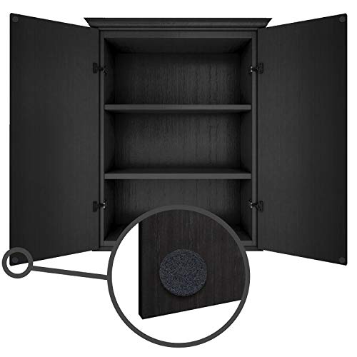 Furniture Felt Pads 3/8" (10mm) Diameter Round 3M Self Adhesive Protects Kitchen Cabinets, Drawers, Desks and Furniture Against Bumps and Scratches 100 Pack - Black - color: Black Felt 100 Pack
