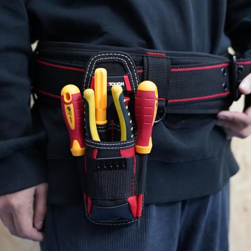 MELOTOUGH Small Tool Pouch Electrican Clip on Tool Pouch,Tool Belt Pouch with Belt Holster Mini Electrican Tool Holder with Sanp Clip