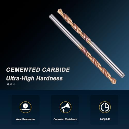 PATIKIL 2mm Drill Bit Carbide for Stainless Steel Hard Metal 130° 10 Pack - size: 2mm