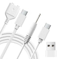 littlelucky 6mm Magnetic and 2.5mm DC Replacement Cable Set with A-Adapter - color: White-Set-6mm