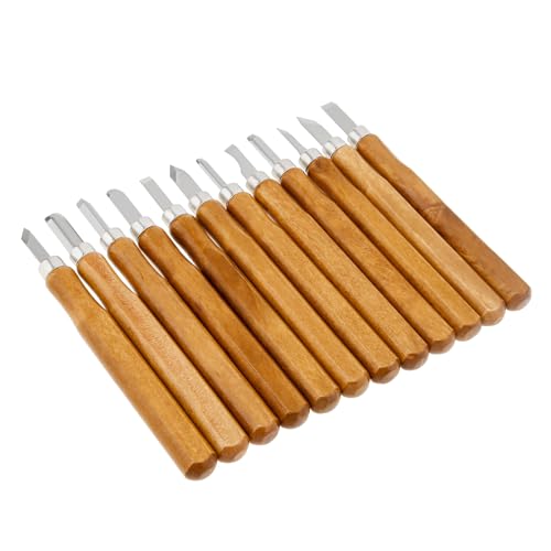 Wood Carving Tool Set - 12 PCS Hand Carving Chisels Tool Set Whittling Knife Art Craft Caving Tool Kit Hobby Knife Kit for DIY Sculpting