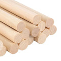 ALBO 1/2" x 18" Wooden Dowel Rods Set - 25 Pack Birch Natural Thin Hardwood Craft Rods Joinery Hangers Curtain Holders Sanded Smooth Material Woodworking Furniture Bulk Professional - size: 1/2" x 18" 25 Pcs