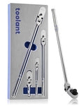 toolant 4Pcs Flex Head Ratchet Set, 1/4“&3/8"&1/2" Drive Gear Wrench Compact Head Ratchet Wrenches, 90-Tooth Gear, 180° Flex, 11 Positions, Longer Handle, 1.5X ASME Durability - size: 1/4" & 3/8" & 1/2" - 4-Piece Set, style: Flex-head Ratchet