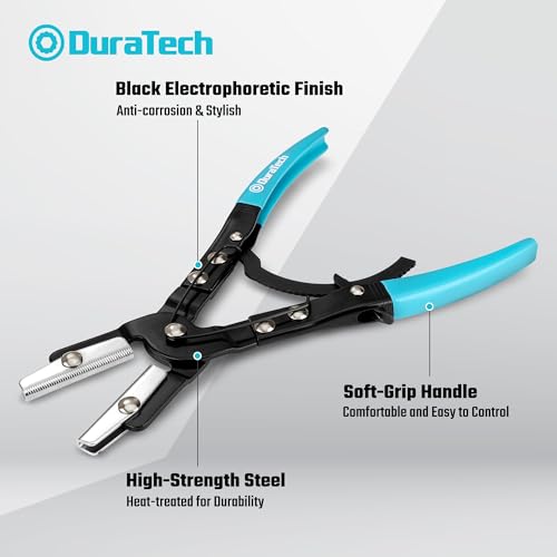 DURATECH Ratcheting Hose Pinch off Pliers, Hose Clamp Pliers, 3-Piece Set