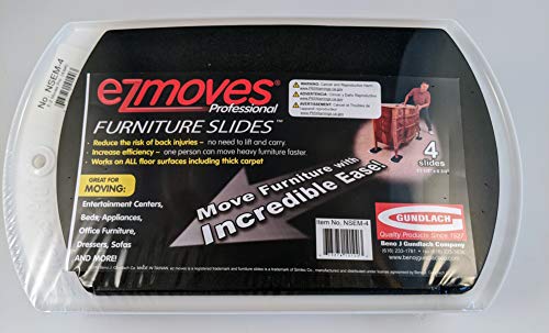Furniture Slides for Carpet, Professional (11” x 7”) - Easily Move Sofas, Loveseats, Cabinets, Bookcases, and More (4 Slides per Set) - size: 11" x 7"