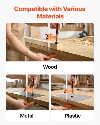 VEVOR Bar Clamps for Woodworking, 8-Pack, 36" Opening F Clamps, 600 lbs Load Limit, with Plastic Pad and Self-Locking Design, Premium Cast Iron and Carbon Steel, for Wood Working and Metal Working - size: 36"(8 Pack), style: Medium-Duty