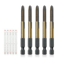JEFE HEX 1/4-20 UNC Hex Shank Taps for Metal | MRO & Industrial Use | Quick-Change | Impact Driver (5pcs) - size: 1/4-20 UNC (5 pcs)