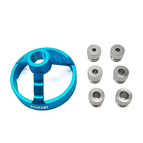 Drill Press Guide Jig,6/7/8/9/10mm Drill Bushings Vertical Hole Woodworking for Electric Power Hand Drill (Blue) - color: Blue