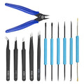 Professional Solder Assist Tool Solder Auxiliary Tool Double Sided Aid Repair Soldering kit with Wire Cutter for Soldering and Desoldering (12 Pieces) - size: 12Pack