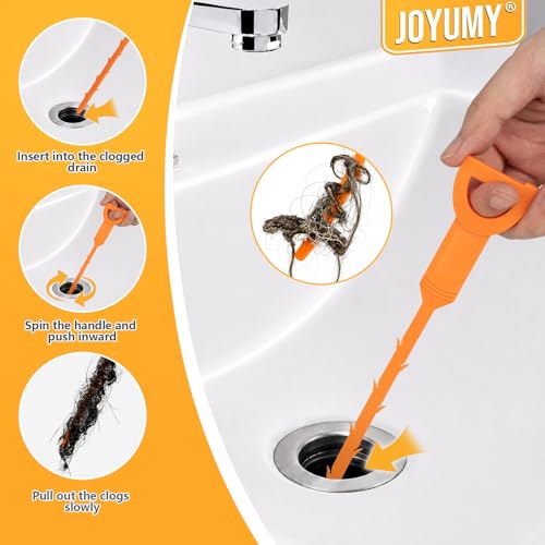 10PCS Drain Snake Kit, 63" Heavy Duty Plumbing Auger, 60" Sink Snake Brush, 20" Clog Remover, 18" Cleaning Brush with Gloves, Pipe Cleaner for Kitchen Sink, Bathtub, Toilet, Sewer Drainage - style: 10SET Light Duty