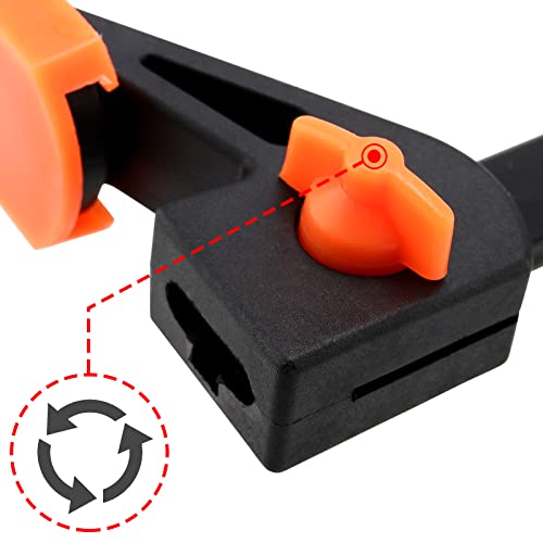 PINGEUI 4 Packs 8 Inches Quick Grip Clamps, Adjustable Wood Clamps, Light Duty Bar Clamps for Woodworking, Furniture Assembling, Manufacturing, 150 lbs Max Clamping Force