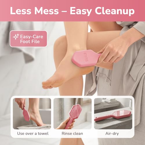 SILKLE Nano Glass Foot File - Foot Callus Remover for Feet & Foot Scrubber - style: Pink
