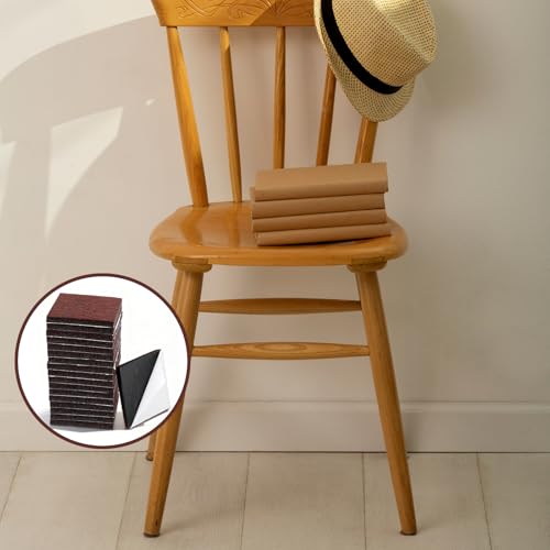 18 Pcs Square Felt Pads for Furniture, 2 x 2 Inch Self Adhesive Chair Leg Floor Protectors Cuttable Anti Scratch Table Leg Pads for Hardwood Floors