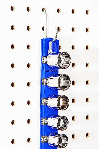 Ernst Manufacturing 18-Inch Magnetic Socket Organizer with 17 1/2-Inch Twist Lock Clips, Blue (8405M-Blue-1/2) - color: Blue, size: 18 inches, style: 18-Inch