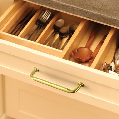 12 Pack Brushed Gold Zinc Alloy Cabinet Handles - 3''(76mm) Hole Center Cabinet Pull Hardware for Bedroom, Kitchen L101 - color: Brushed Gold, size: 3'' Hole Center