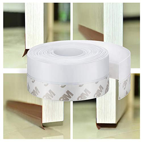 TAROSE Weather Stripping Door Seal, 16 Feet Long Transparent (Width 35mm) - color: Lucent, size: 35 mm, 16.5ft