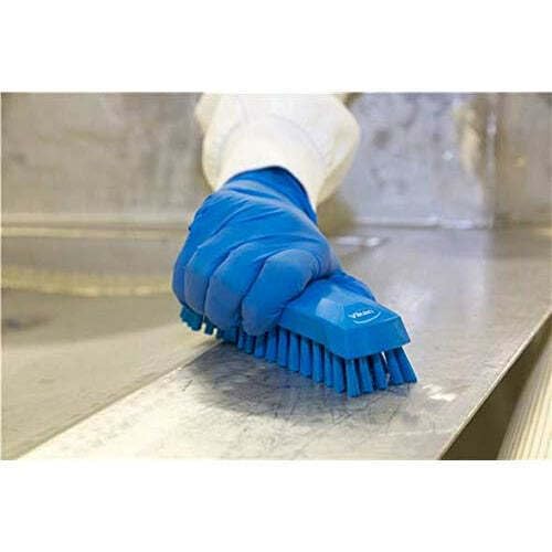 Vikan 35873 Brush,Scrub,Medium,7",PP/PBT,Blue - color: Blue