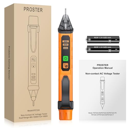 Proster Non-Contact Voltage Tester Pen Adjustable 12-1000V/48-1000V