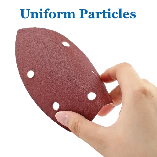 25 Pcs Mouse Detail Sander Sandpaper, 120 Grit, 5 Hole - size: 120 Grit - 25 Pcs