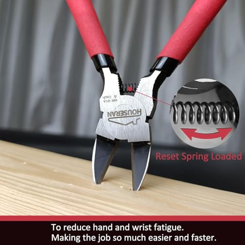 Wire Cutters 2 PACK, 6 inch, Side Cutters, Flush Cut Pliers - color: 2 Pack
