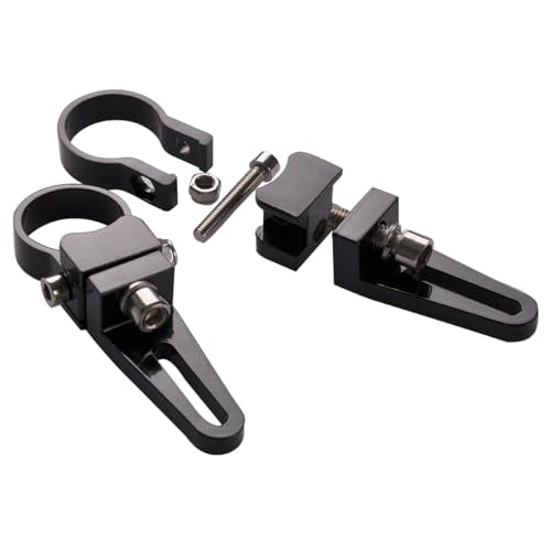 Universal-Fit 360 Adjustable 1.25" Tubular Clamp Light Mounts for Offroad LED Light Bar, Easy Positioning on Trucks & SUV Tube Surface, High-Grade Lightweight Aluminum, Black Sleek Finish, 2 PCS Set - size: 1.25" (32mm)