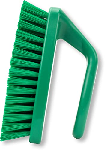 SPARTA Scrub Brush with Iron Shaped Handle and Stiff Bristles, Heavy Duty Scrubber Brush for Kitchen, Bathroom, Shower, Tile, Sink, Carpet and Bakepans, Polypropylene, 6 Inches, Green - color: Green, size: 6 Inches (Pack of 1)