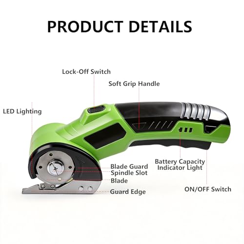 4V Cordless Electric Scissors Heavy Duty Cardboard Electric Cutter