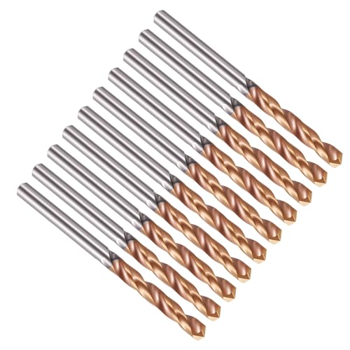 PATIKIL 2.7mm Drill Bit Carbide for Stainless Steel Hard Metal 130° 10 Pack - size: 2.7mm