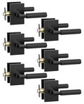 Asidrama 6 Pack Matte Black Privacy Interior Door Handles - color: Matte Black