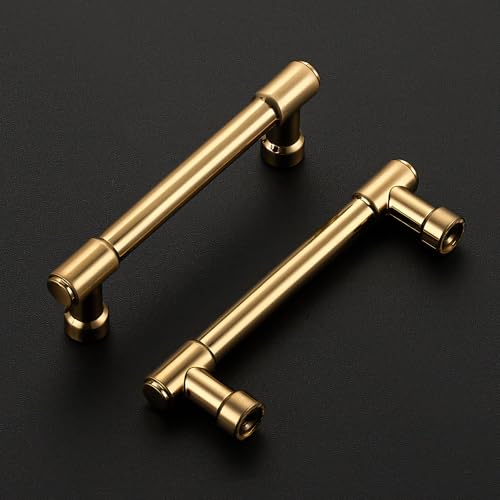Ravinte Polished Champagne Bronze Cabinet Handles 3 Inch 10 Pack - color: Polished Champagne Bronze, size: 3 Inches Hole Center