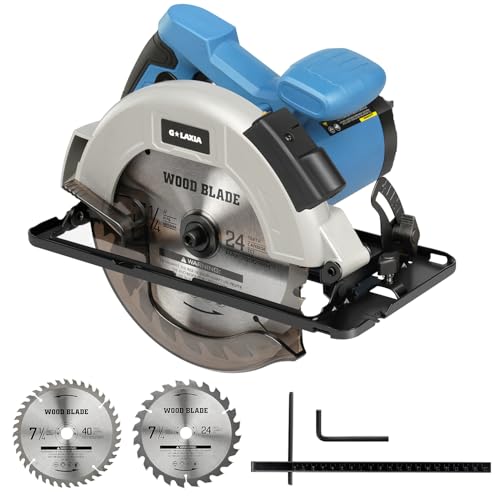 11A Corded Circular Saw 6000RPM with Laser Guide, 2x 7-1/4" Blade - style: Corded 11A
