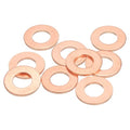 MECCANIXITY 9Pcs Flat Washer, M10 Copper Washers Copper Sealing Ring Crush Washer Kit Assortment, 10mm ID, 20mm OD, 1.5mm Thick for Bolts Screws Machinery Repair - size: 10mmx20mmx1.5mm