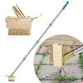 Crack Weeder, Moss Remover Tool, Manual Crevice Weeding Tool, Weed Puller Grout Brush with 66-inch Long Handle for Deck, Paver, Patio, Walkway, Driveway - 2 Weed Brush Heads 07