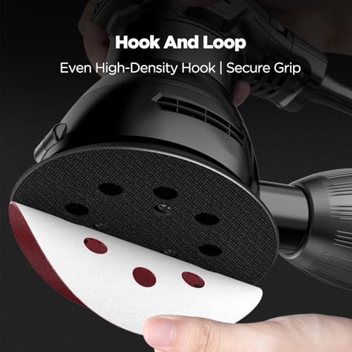 2-Pack 5 Inch Orbital Sander Replacement Pads, 8-Hole Hook & Loop Design with 4 Screw Holes, Compatible with Random Orbital Sanders(LPOS-01)
