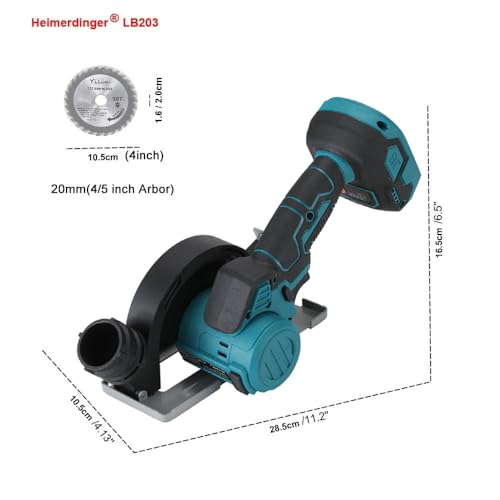 4-Inch Cordless Mini Circular Saw & Angle Grinder, Brushless 3-Speed Tool for Makita 18V Battery