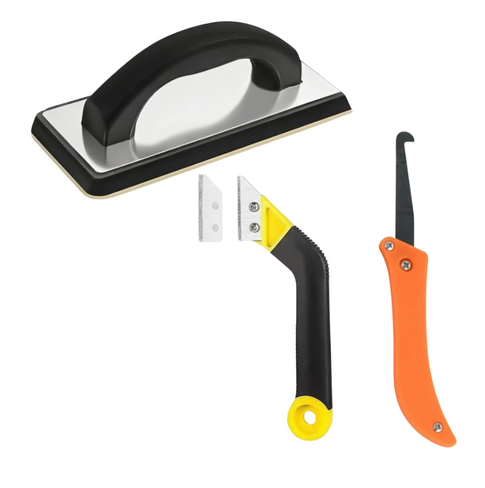 Grout Float and Grout Removal Tool Kit,Tile Grout Float,Grout Removal Tool