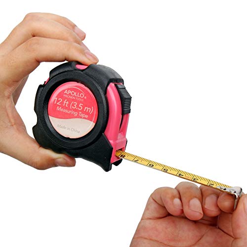 Apollo Tools 39 Piece General Household Tool Set, Pink DT9706P - color: Pink, size: 39-Piece (with Slip Joint Pliers + Scissors)