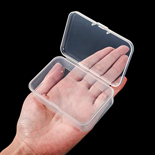 Jetec 6 Pieces Small Clear Plastic Storage Box, 3.3 x 2.1 x 1 Inch - size: 3.3 x 2.1 x 1 Inch