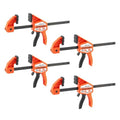 VANQUISH 4'' Mini Bar Clamps for Woodworking 4 Pack, 40LBS Load Limit | One-Handed Clamp/Spreader, Wood Clamps Set, Screw Change F Clamps 3624-2 - size: 4inch 4 Pack