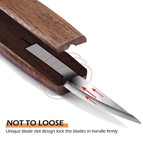 Wood Carving Kit with 6pcs Whittling Knives,Trimming Knife for Woodwork,Chip Carving Knife Kit, Whittling Kit DIY Hobbies for Beginners Adults Kids Hobby - size: 6PCS Flat Handle