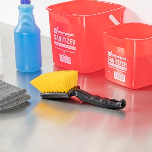 Restaurantware 4 in Black Plastic Utility Scrub Brush - size: 10 1/4"