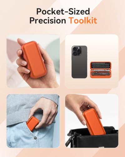 LIFEGOO 55-in-1 Precision Screwdriver Set Mini Magnetic Repair Tool Kit - color: Orange