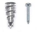 CONFAST Zinc Self-Drilling Metal Drywall Anchors Kit with Screws, 200 Pieces (100 Anchors + 100 Pcs 1" Screws), #8 Wall Anchors for Drywall, Sheetrock, and Hollow-Wall Installation - size: 100, style: Zinc